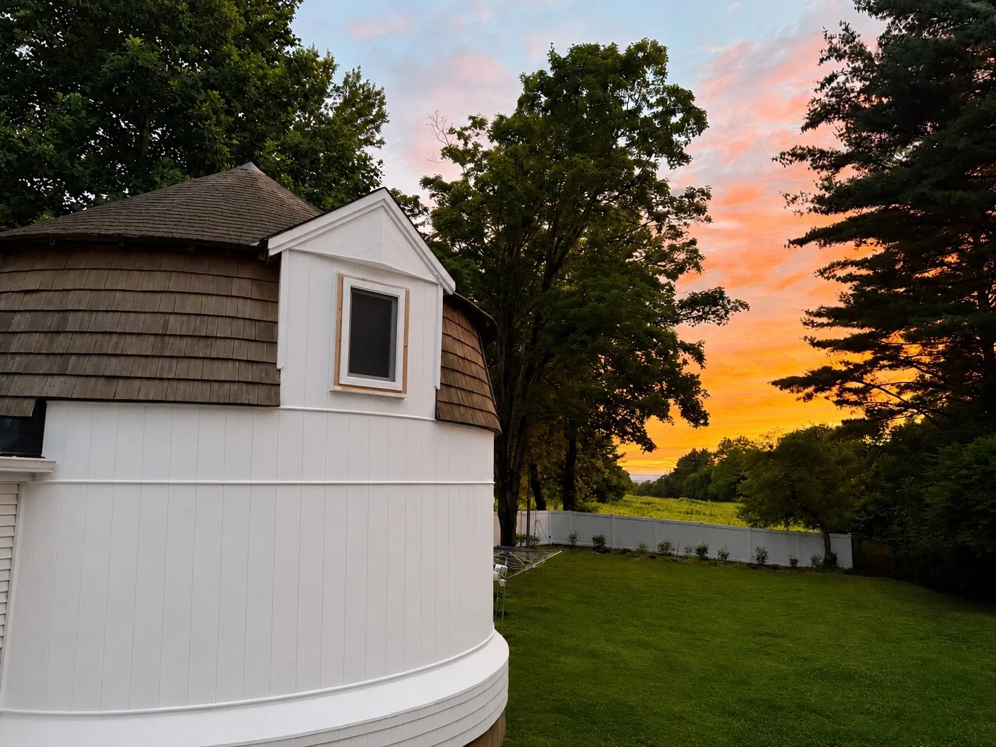 The Silo exterior at sunset