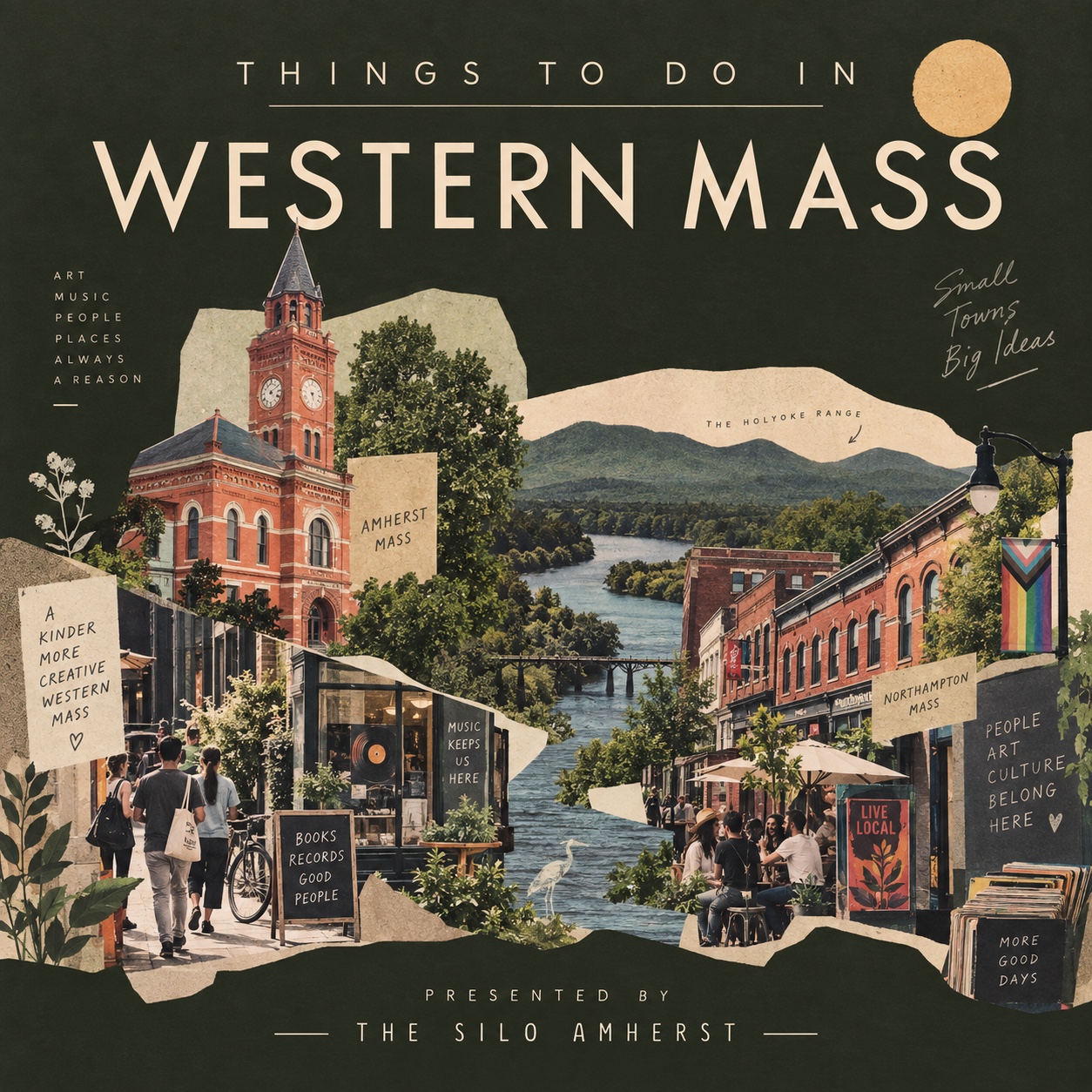 Things to Do in Western Mass podcast cover, presented by The Silo Amherst